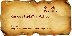 Keresztyén Viktor névjegykártya